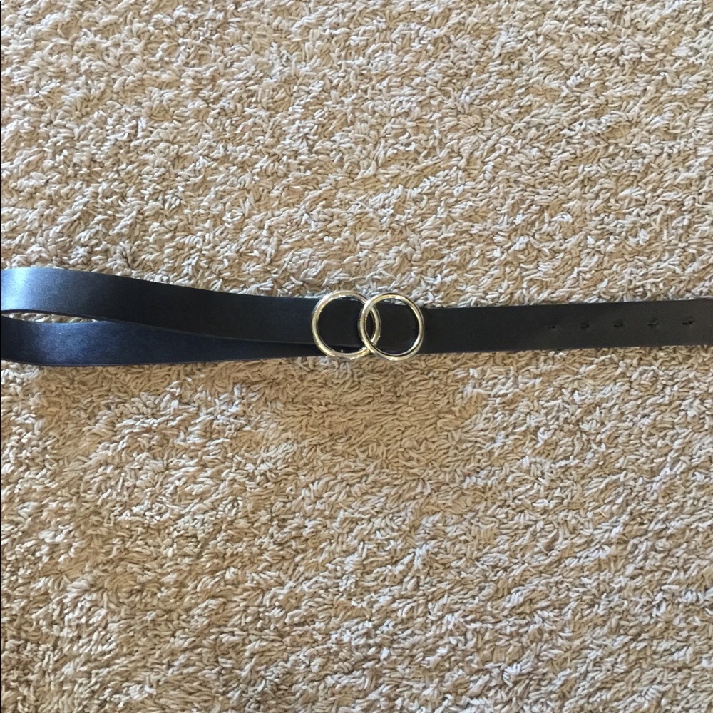 Double O ring silver belt